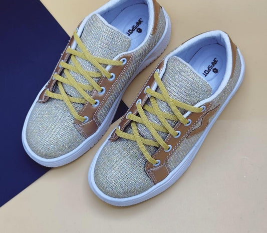 Jaf Spot Fashion Glitter Sneakers -  Golden